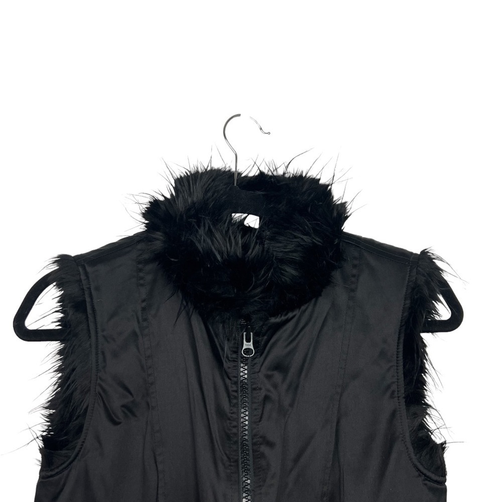 A/X Armani Exchange Black Faux Fur Lined Vest Jacket $158 NWT XS - Picture 3 of 13